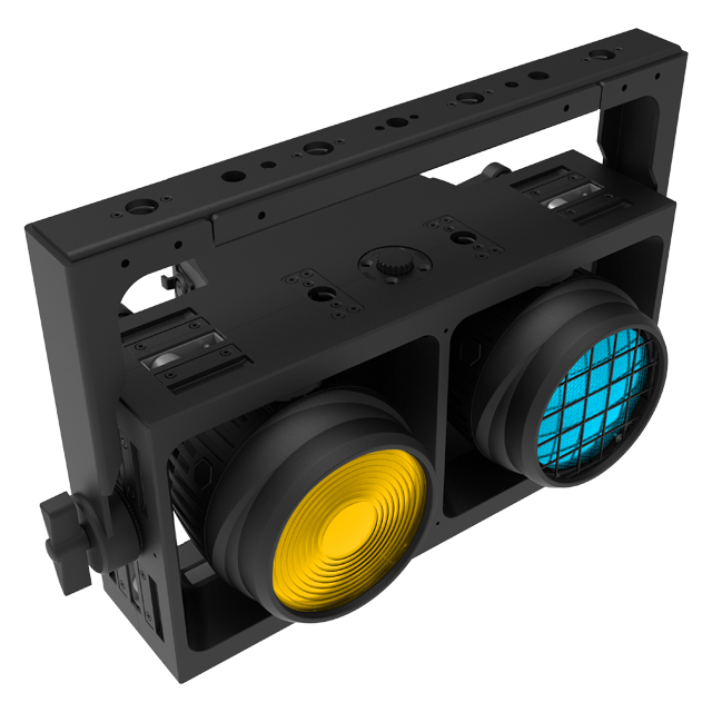 THUNDER TWO 2*300W Red+Amber+WW Blinder Light for Stage Effect