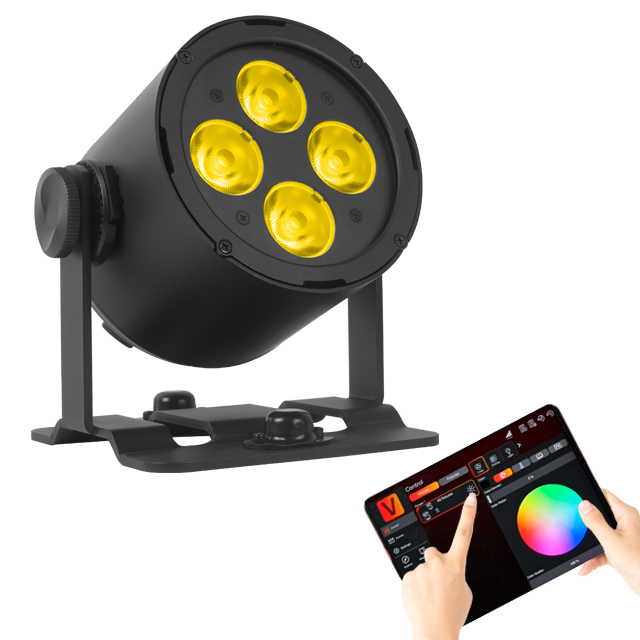 4x20W RGBL Bat Sun Battery Light: APP-Controlled Stage Magic Unleashed