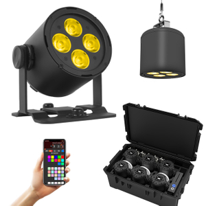 4x20W RGBL Bat Sun Battery Light, APP Control RGBL LED