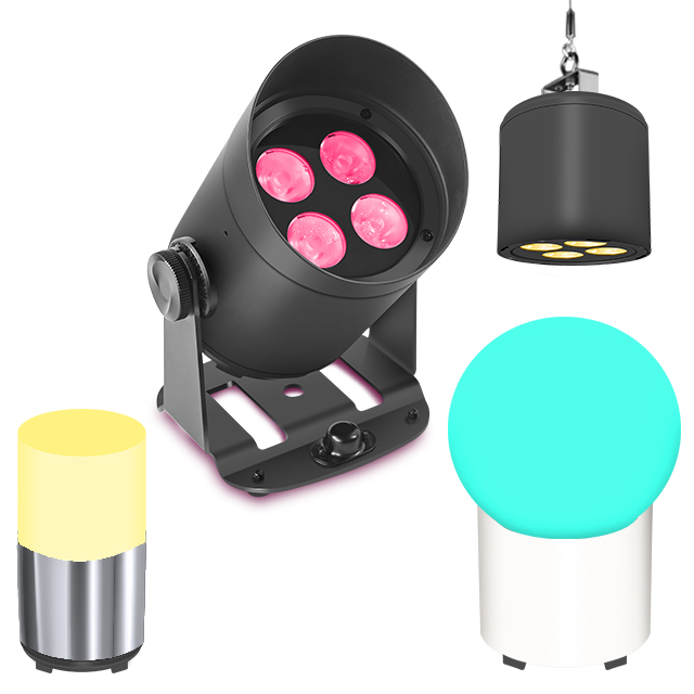 4x20W RGBL Bat Sun Battery Light: APP-Controlled Stage Magic Unleashed