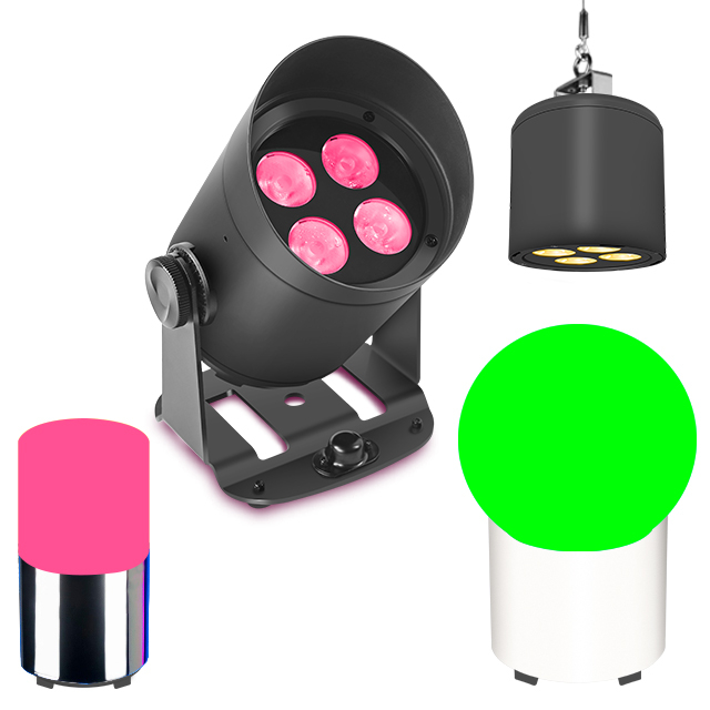 4x20W RGBL Bat Sun Battery Light: APP-Controlled Stage Magic Unleashed