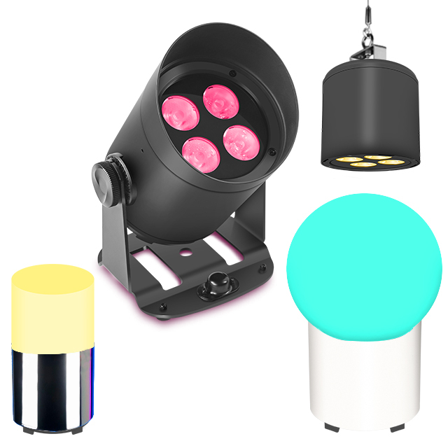4x20W RGBL Bat Sun Battery Light: APP-Controlled Stage Magic Unleashed