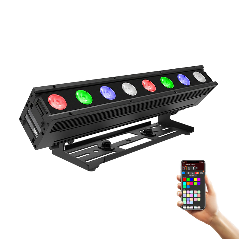 AKKU Battery Wall Wash Light - 8x10W RGBW, Portable, Weatherproof IP65